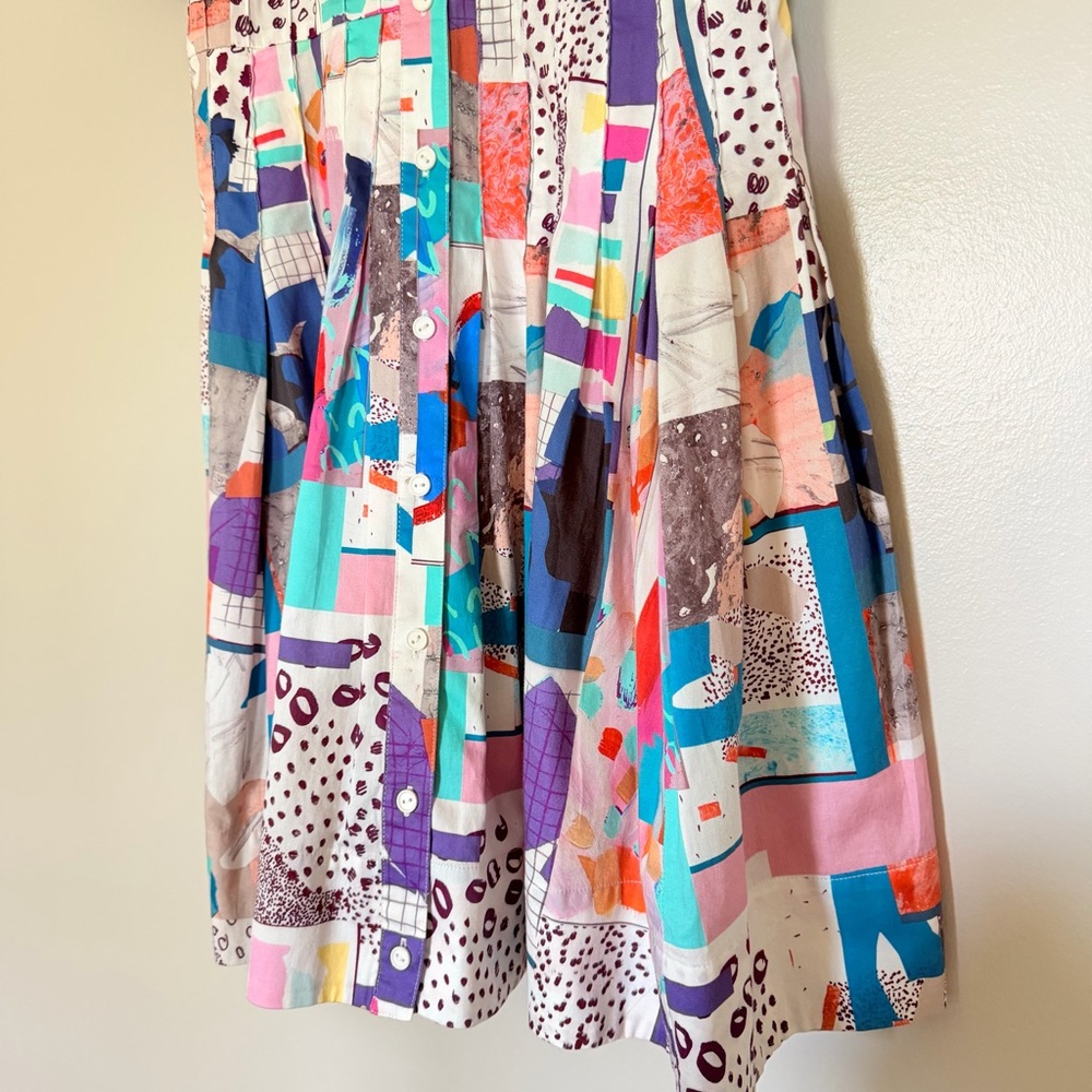 HUNTER BELL Multicolor Abstract Patchwork Mini Dr… - image 3